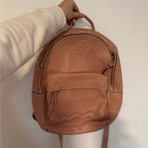 Tory Burch Light Pink Leather Backpack